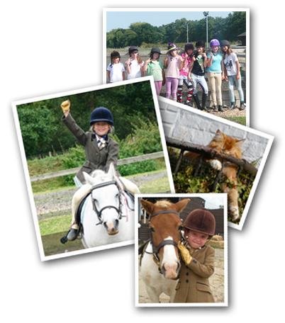 Children Horse riding at Weybridge Equestrian Centre