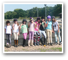 Children Horse riding at Weybridge Equestrian Centre